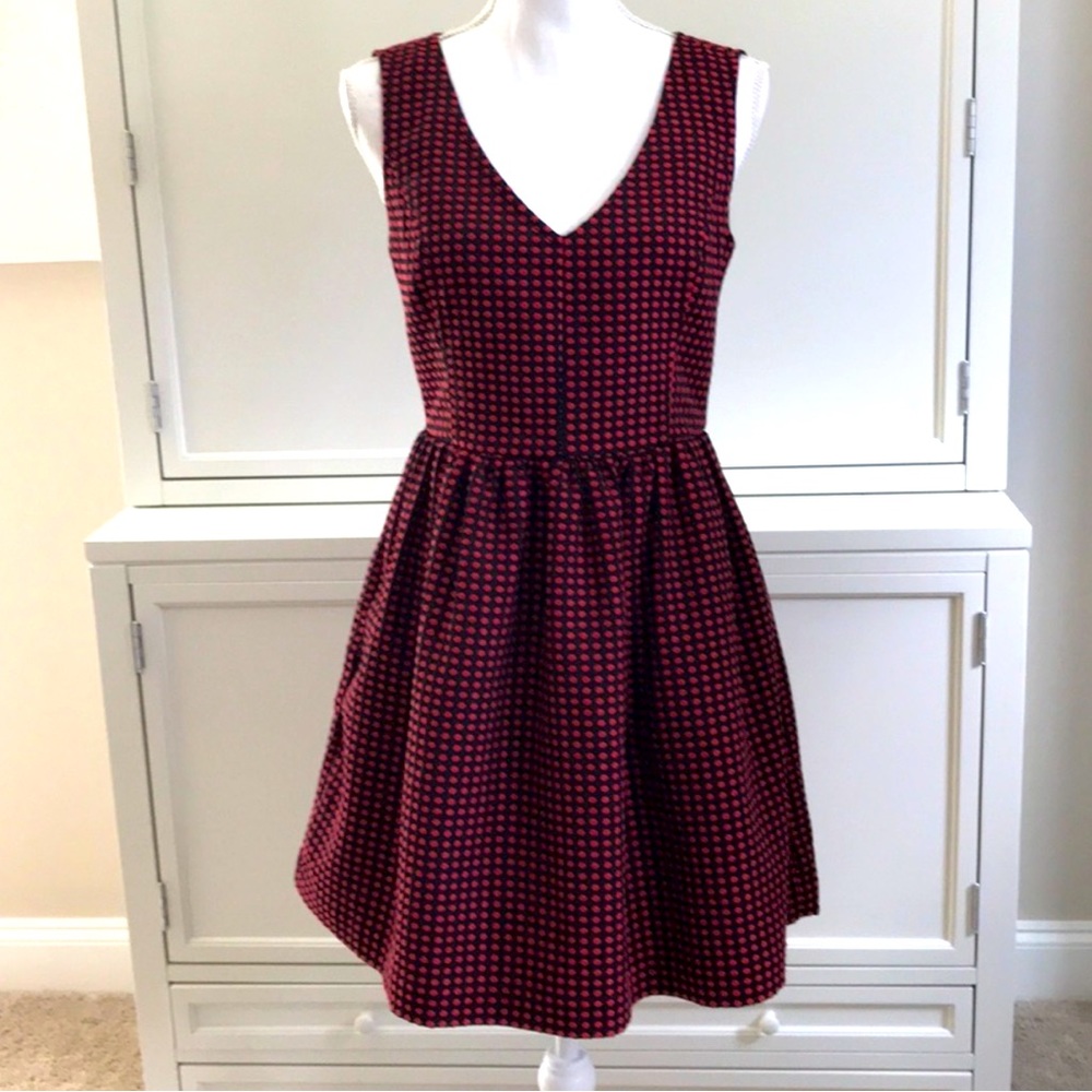 NWT QMack Mod Black & Red Fit & Flare Short Retro Dress